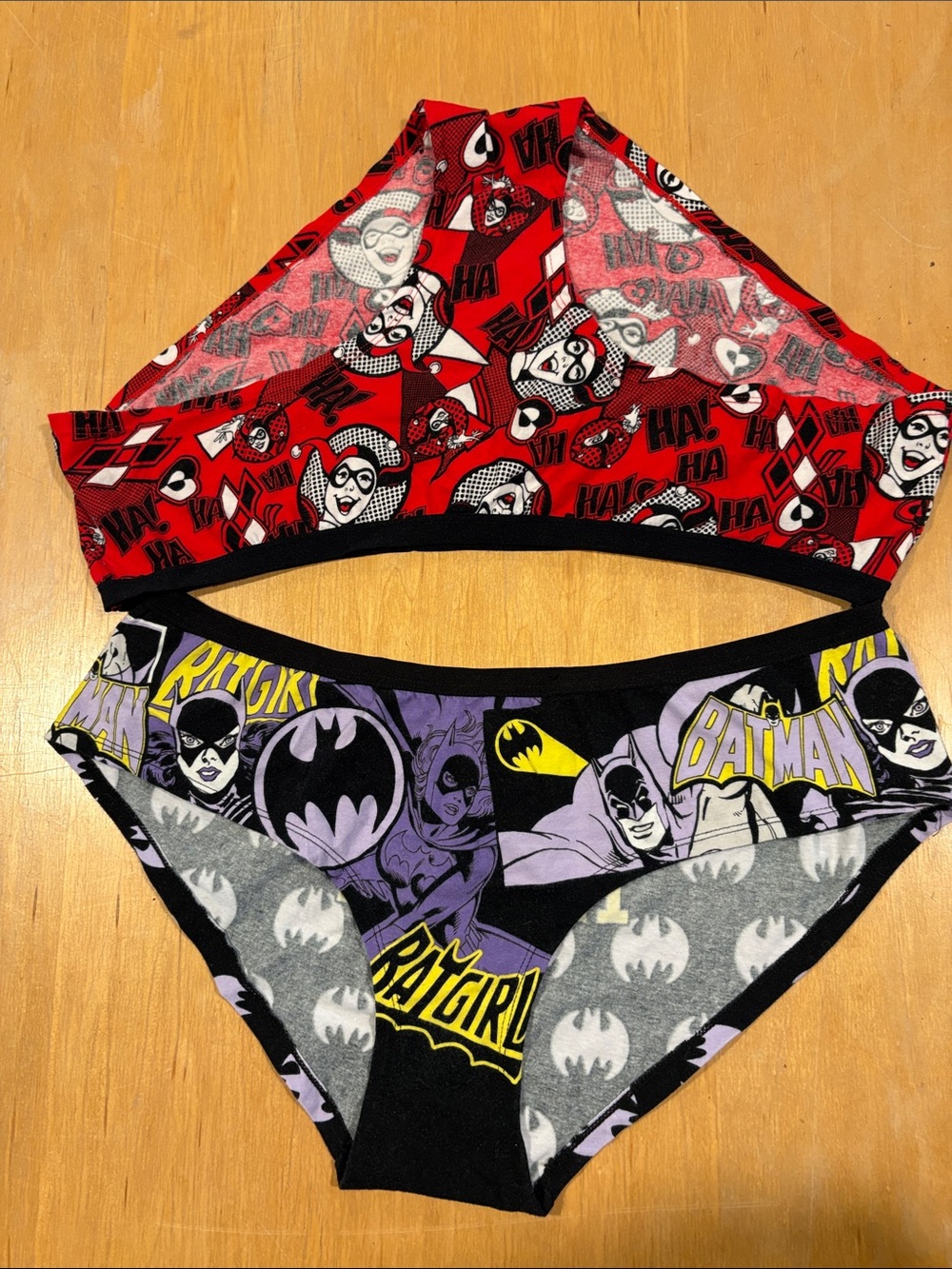 Batman ~ Women’s Two-Piece Set Underwear - Red Black & Purple Batman Joker